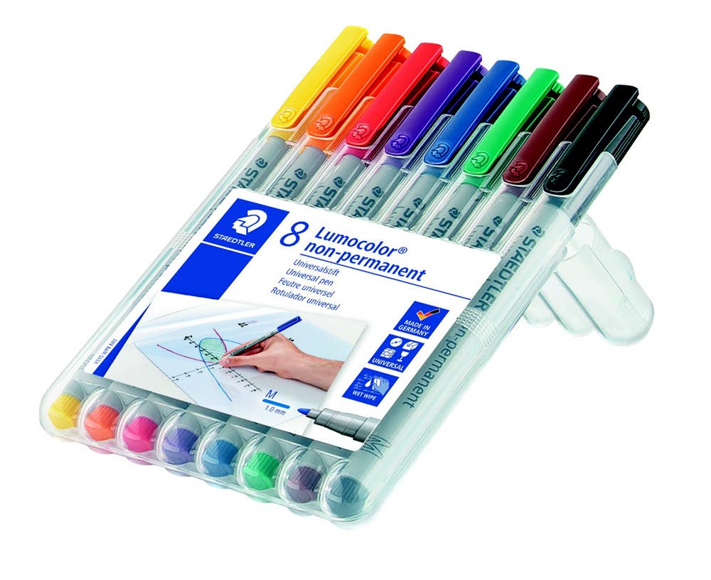 Lumocolor&reg; non-permanent pen 315 WP8, 8 farver